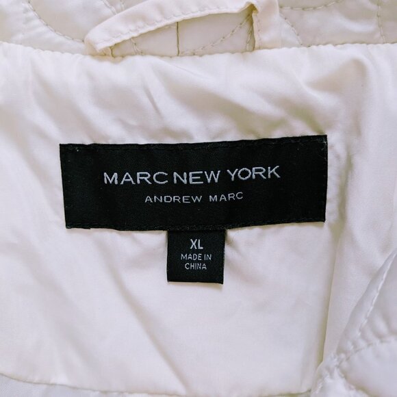 Marc New York Cream Collared Puffer Jacket with Gold Buttons Size XL - Picture 3 of 4